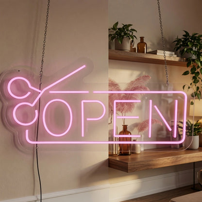 Open Store Wall Art LED Neon Sign - 03 Real Lifestyle Scene