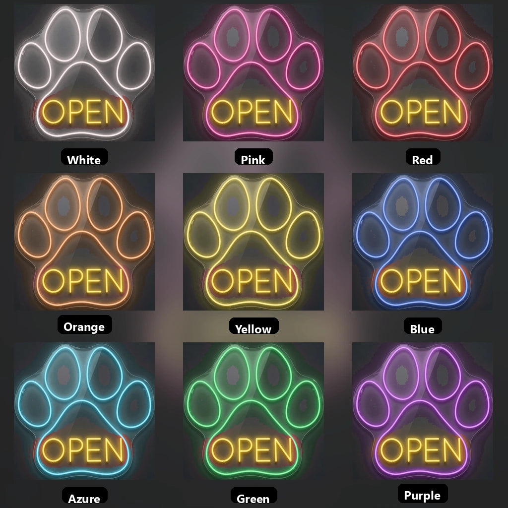 Open Store Wall Decor LED Neon Sign - 05 Color Grid
