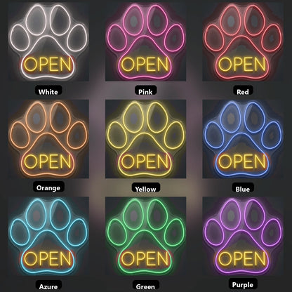 Open Store Wall Decor LED Neon Sign - 05 Color Grid