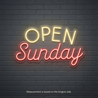 Open Sunday LED Neon Sign - Shineneon