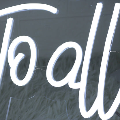 Open To All Styles White Led Neon Sign - Shineneon
