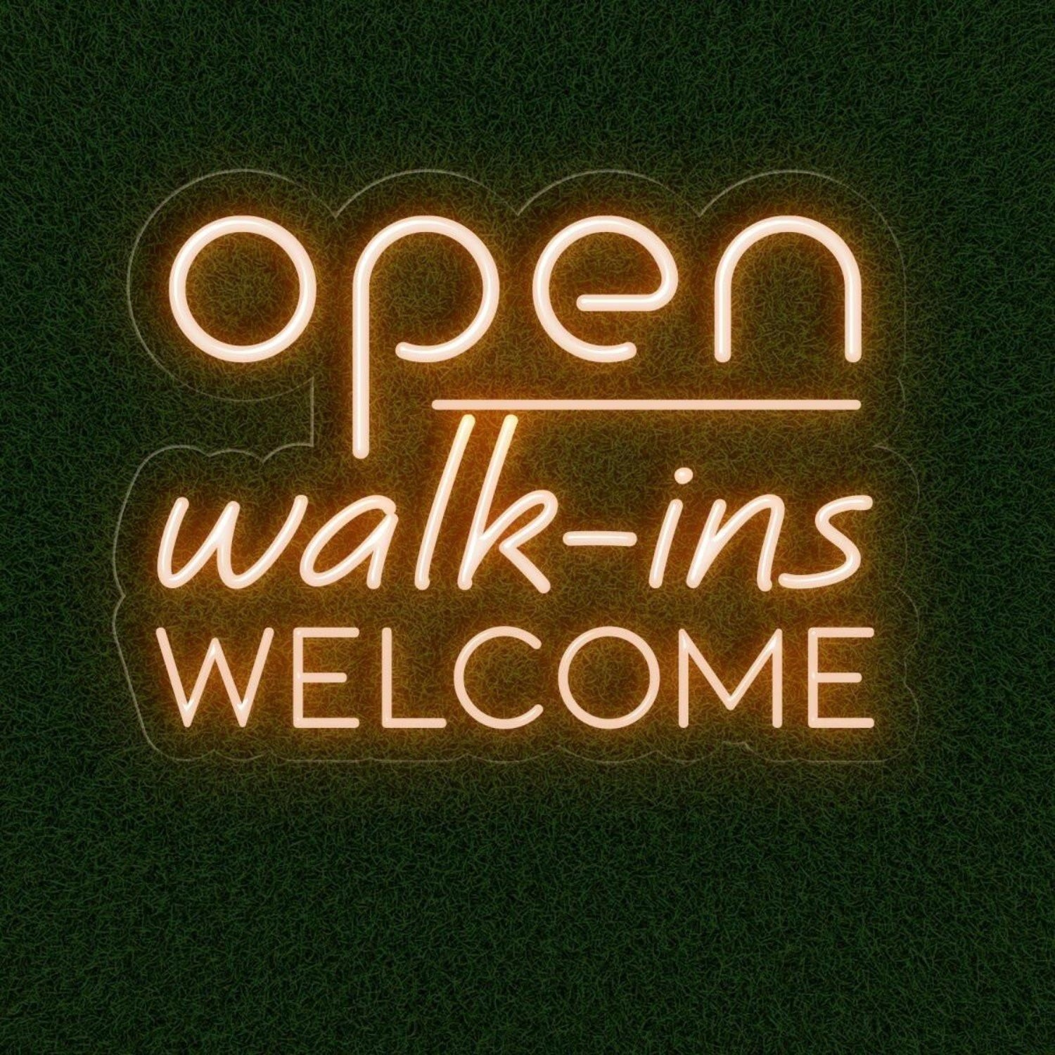 Open Walk-Ins Warm Yellow Led Neon Sign For Storefront Decor | Shineneon