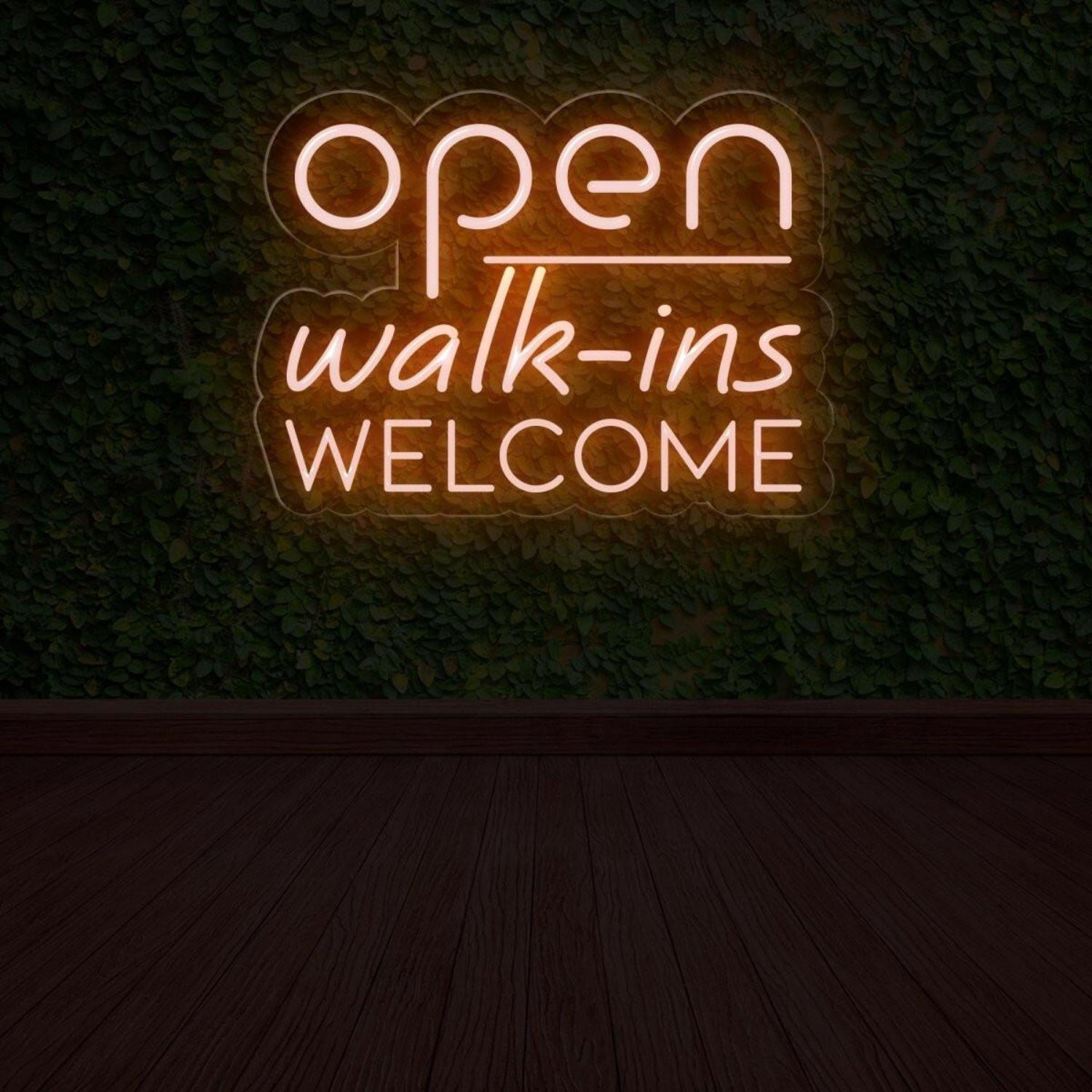 Open Walk-Ins Warm Yellow Led Neon Sign For Storefront Decor | Shineneon