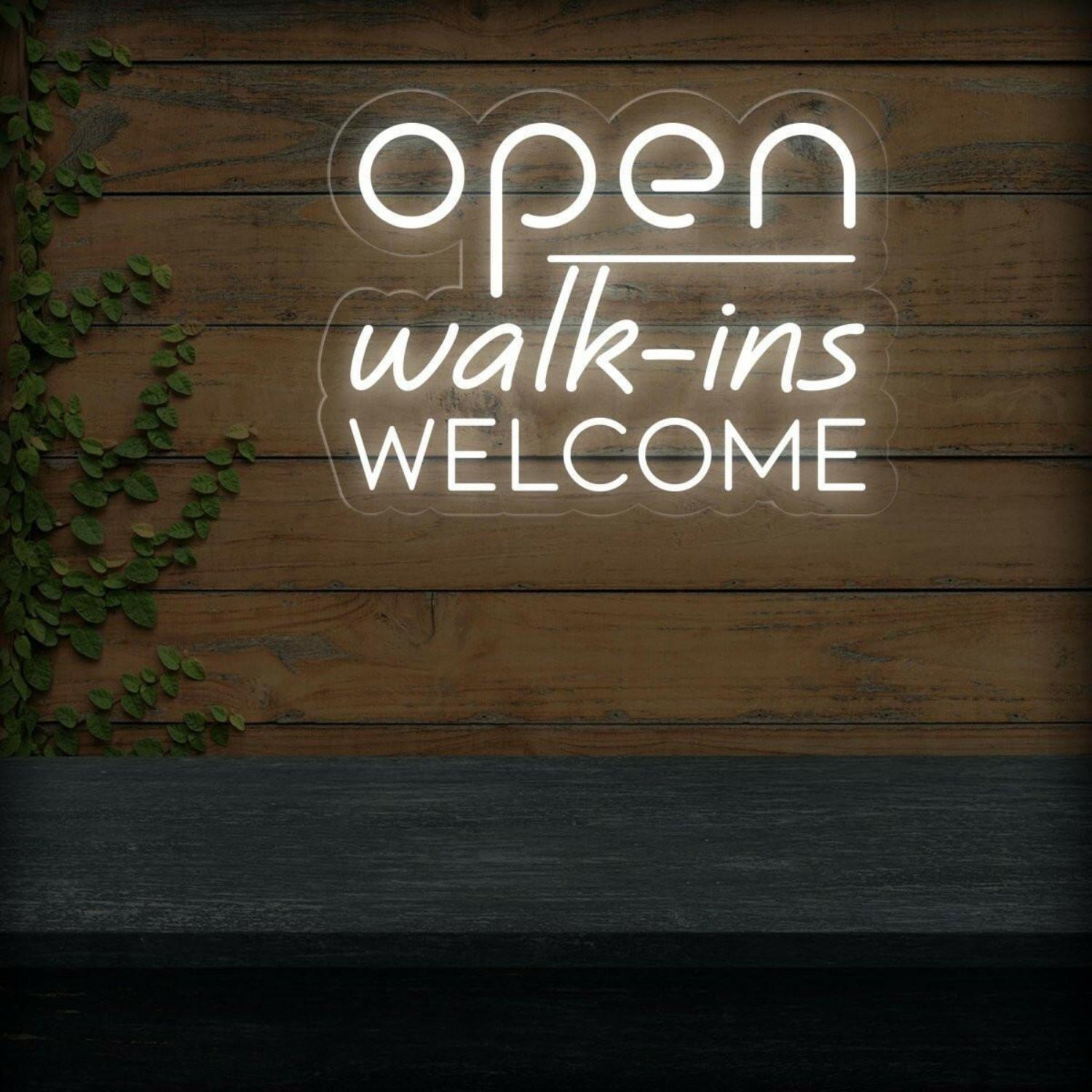 Open Walk-Ins Warm Yellow Led Neon Sign For Storefront Decor | Shineneon