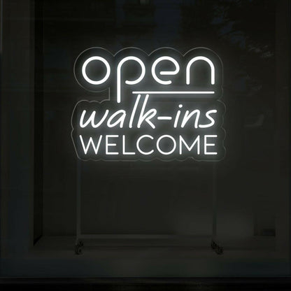 Open Walk-Ins Warm Yellow Led Neon Sign For Storefront Decor | Shineneon