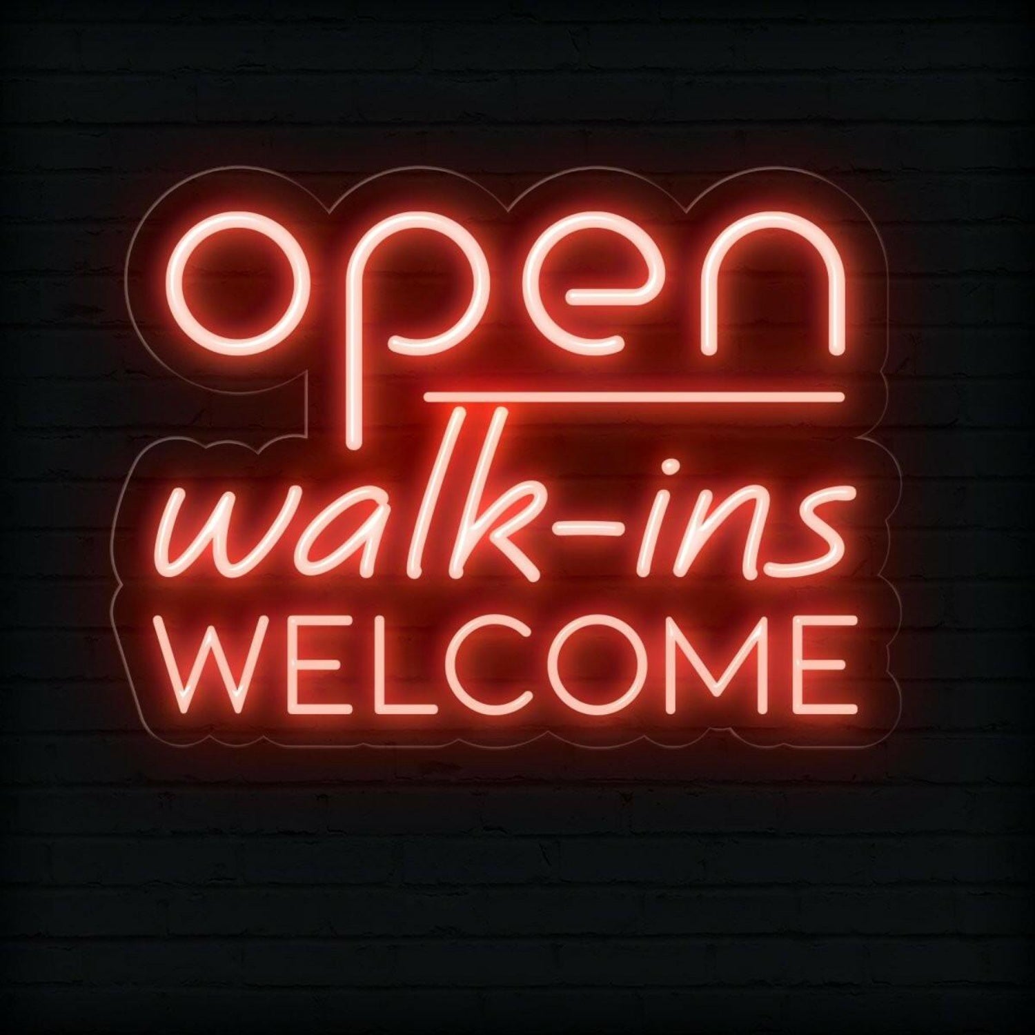 Open Walk-Ins Warm Yellow Led Neon Sign For Storefront Decor | Shineneon