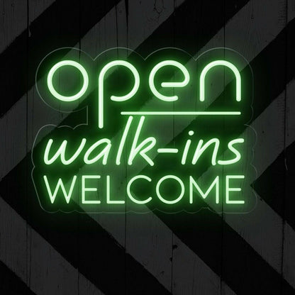 Open Walk-Ins Warm Yellow Led Neon Sign For Storefront Decor | Shineneon