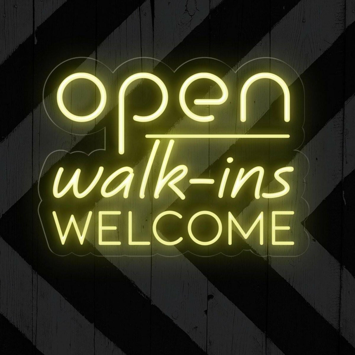 Open Walk-Ins Warm Yellow Led Neon Sign For Storefront Decor | Shineneon