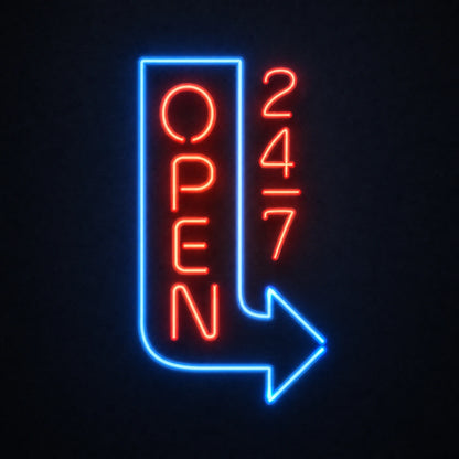 Open Wall Art LED Neon Sign Garage Man Cave Neon Sign main product image
