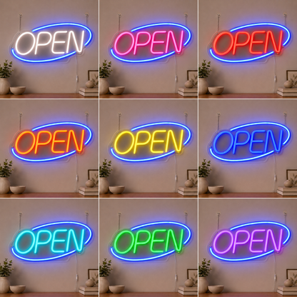 Open Wall Decor LED Neon Sign color grid