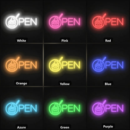 Open Wall Decor LED Neon Sign Garage Man Cave Neon Sign color grid