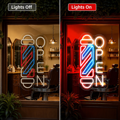 Open Wall Decor LED Neon Sign Wall Decor - 06 Day Night Comparison