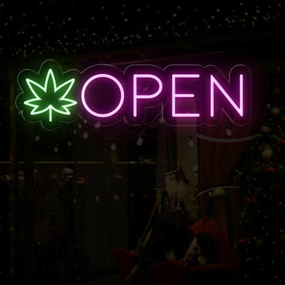 Open Weed Led Neon Sign | Shineneon
