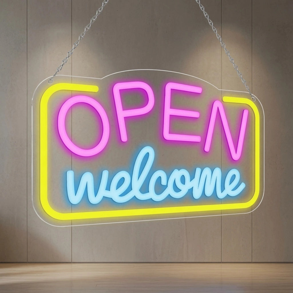 Open Welcome LED Neon Sign - 01 Original Product Image