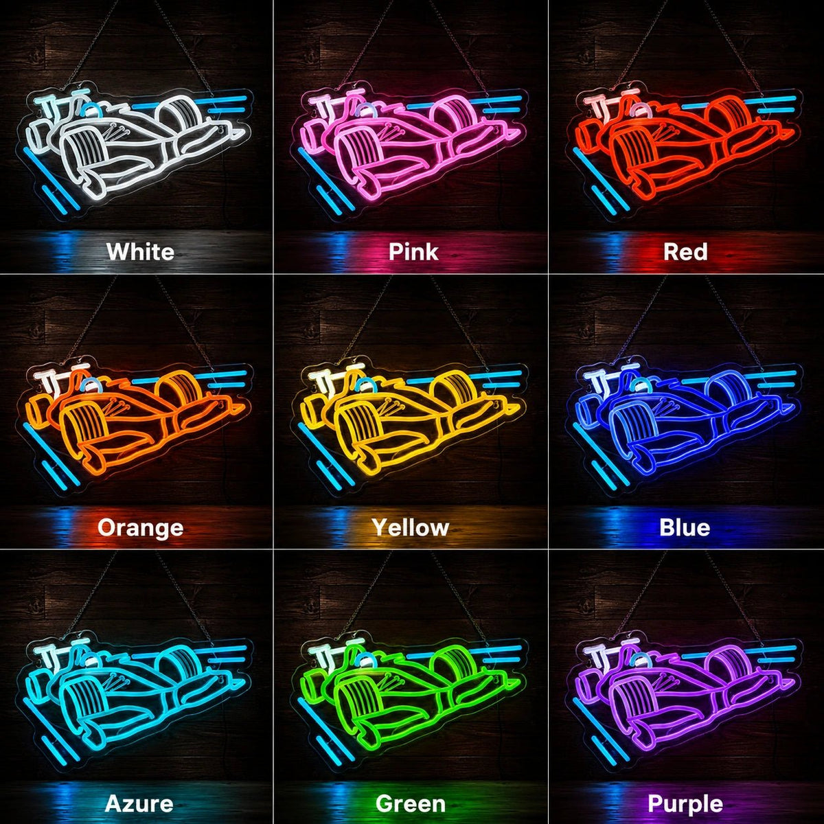 Open Wheel Race Car LED Neon Sign - Shineneon