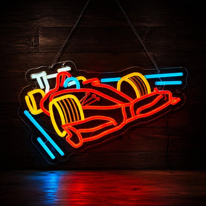 Open Wheel Race Car LED Neon Sign - Shineneon