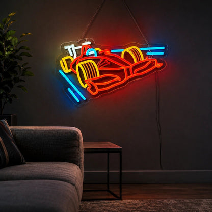 Open Wheel Race Car LED Neon Sign - Shineneon
