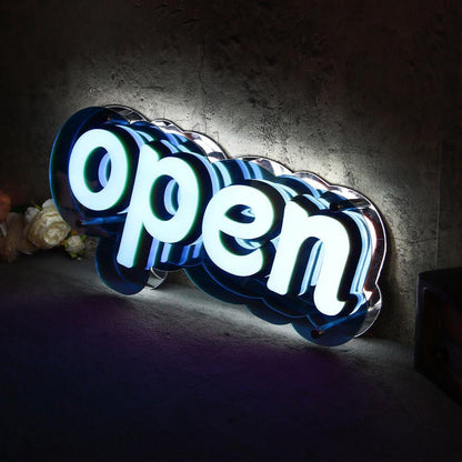 Open White 3D Front And Back Lit Letters Metal Led Sign - Shineneon