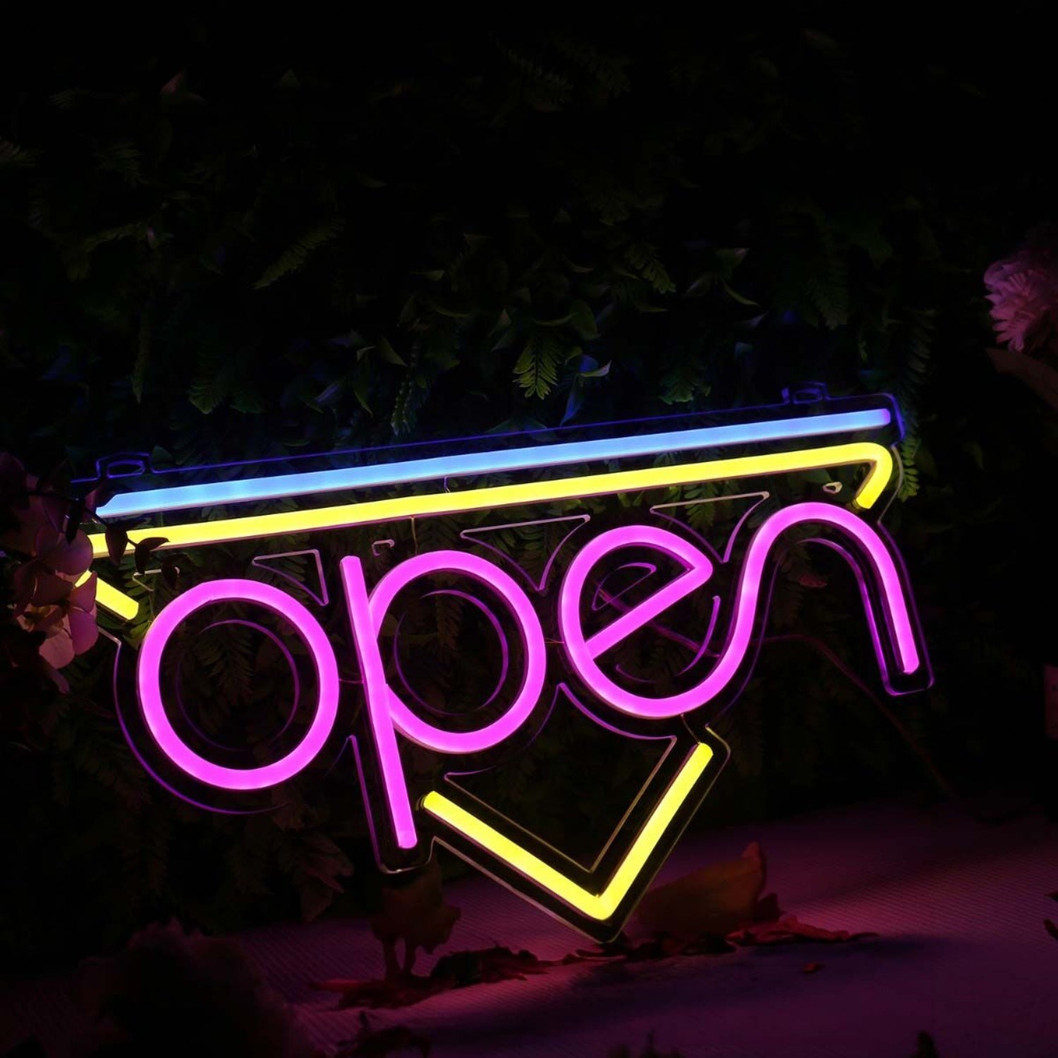 Open With Inverted Triangle Led Neon Sign | Shineneon