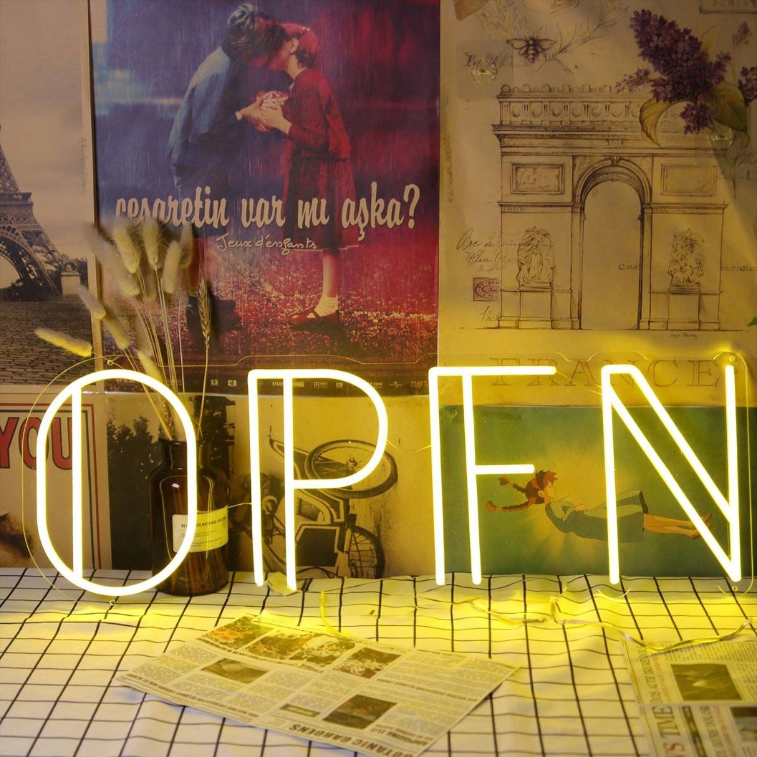 Open Yellow Neon Led Sign For Businesses And Shops | Shineneon