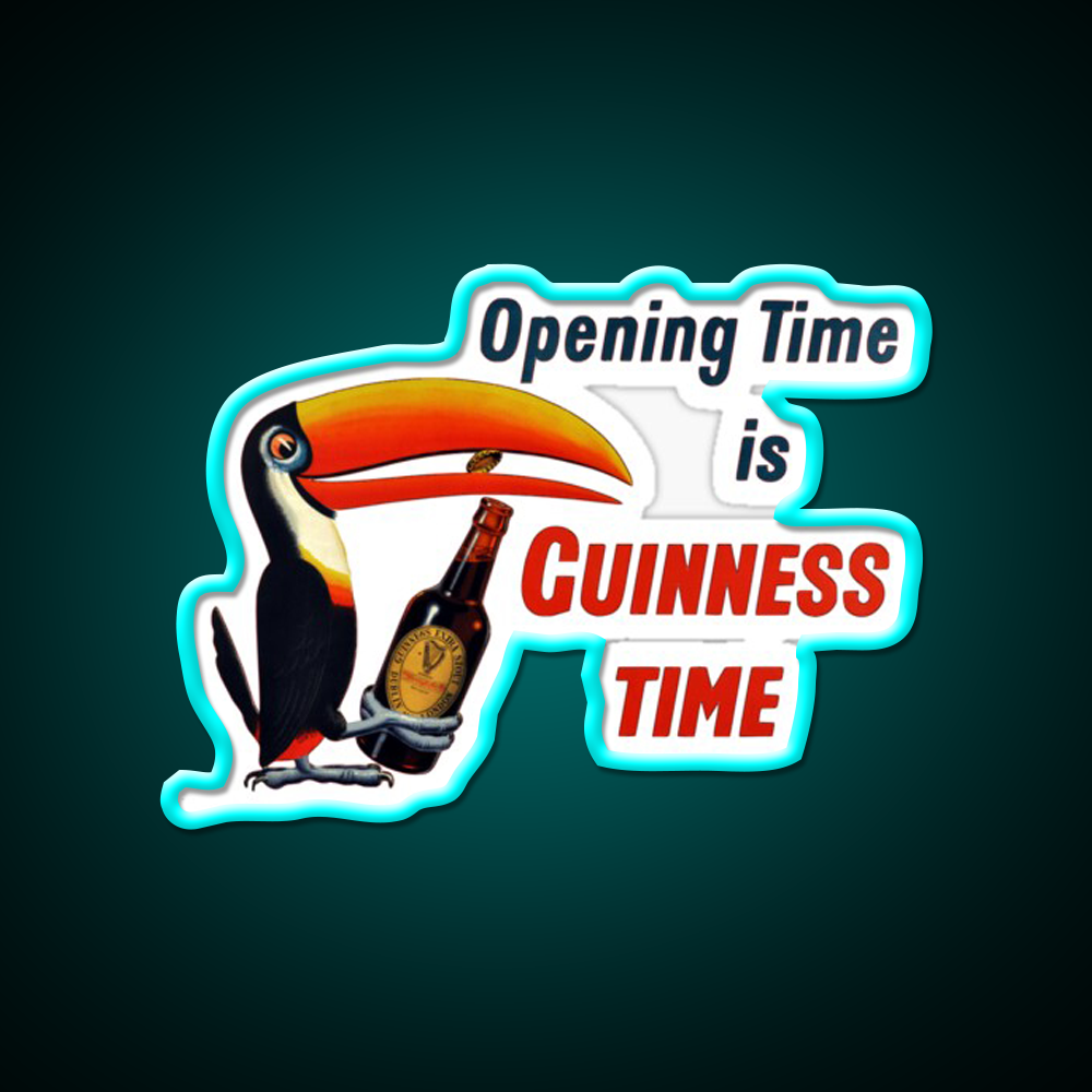 Opening Time Beer Bar Decor Led Neon Sign Rgb Color - Size and dimension reference