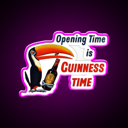 Opening Time Beer Bar Decor Led Neon Sign Rgb Color - Neon sign mounted on wall in room