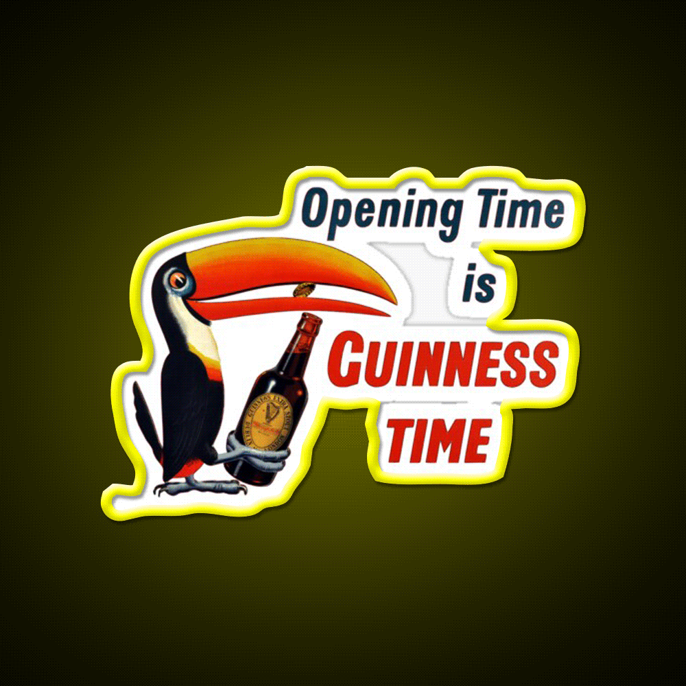 Opening Time Beer Bar Decor Led Neon Sign Rgb Color - Custom LED neon sign front view