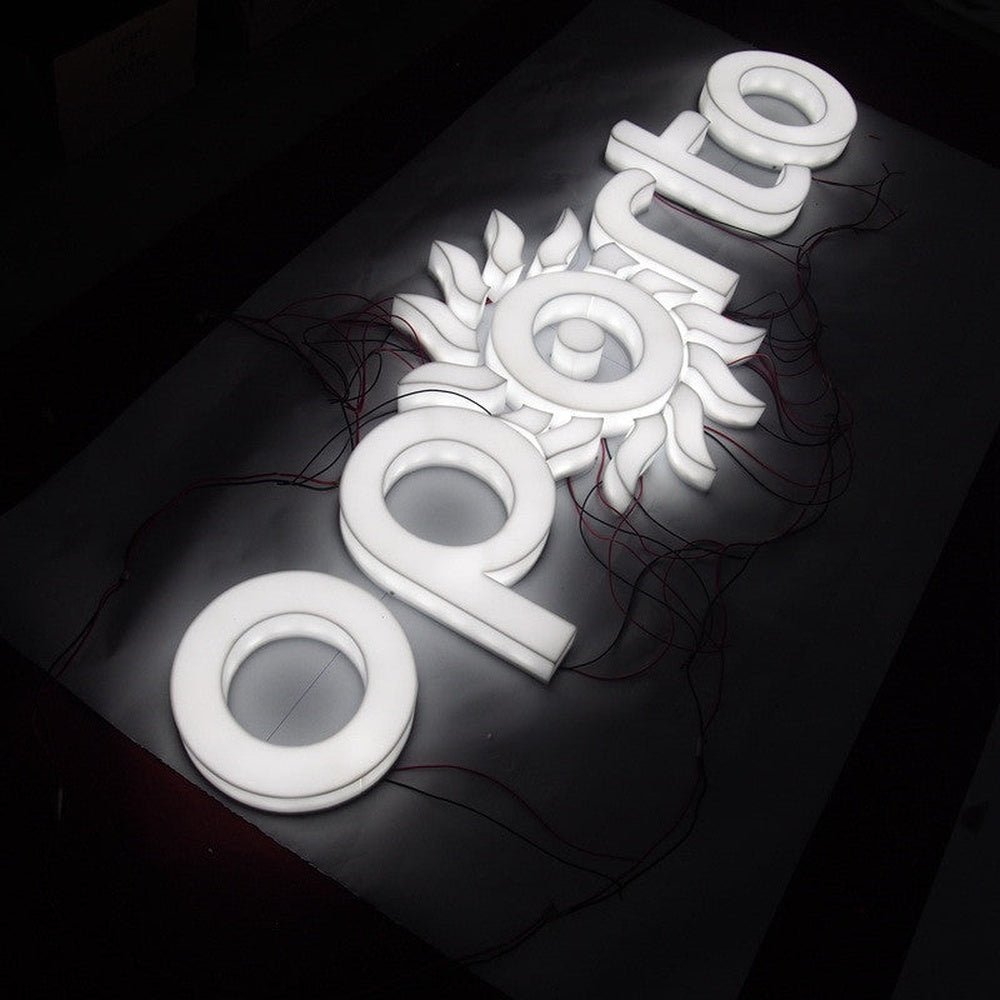Oporto 3D Frontlit And Backlit Channel Letter Led Light Sign - Shineneon