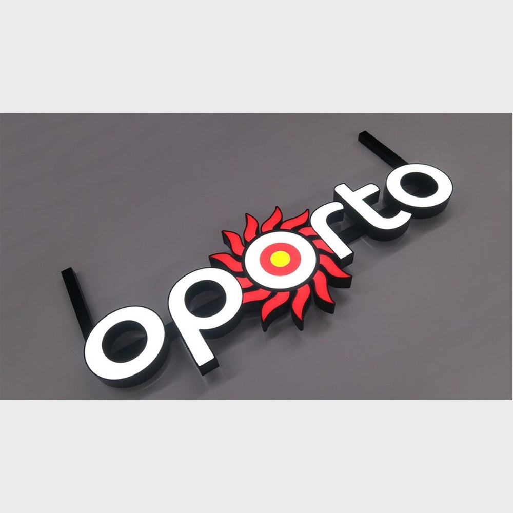 Oporto 3D Frontlit Channel Letters Led Light Sign