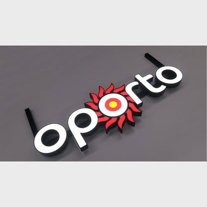 Oporto 3D Frontlit Channel Letters Led Light Sign - Shineneon