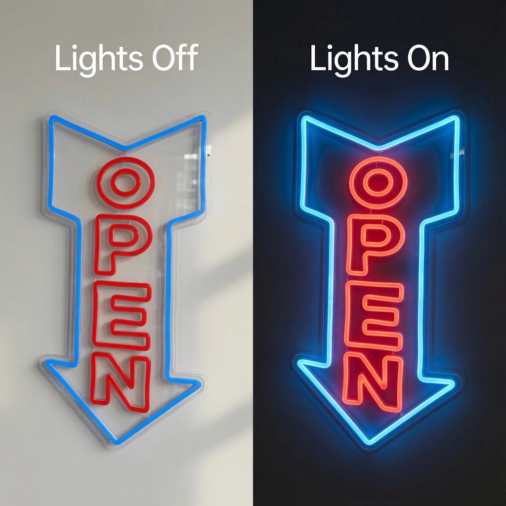 Oppo's LED Neon Sign - 06 Day Night Comparison