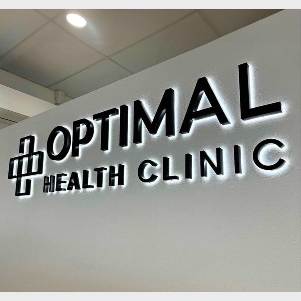 Optimal Health Clinic 3D Backlit Channel Letters Led Light Sign - Shineneon