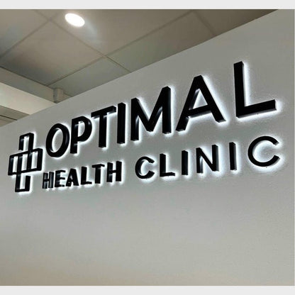 Optimal Health Clinic 3D Backlit Channel Letters Led Light Sign - Shineneon