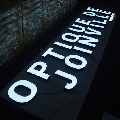 Optique De Join Ville 3D Frontlit Letters Metal Led Sign - Shineneon