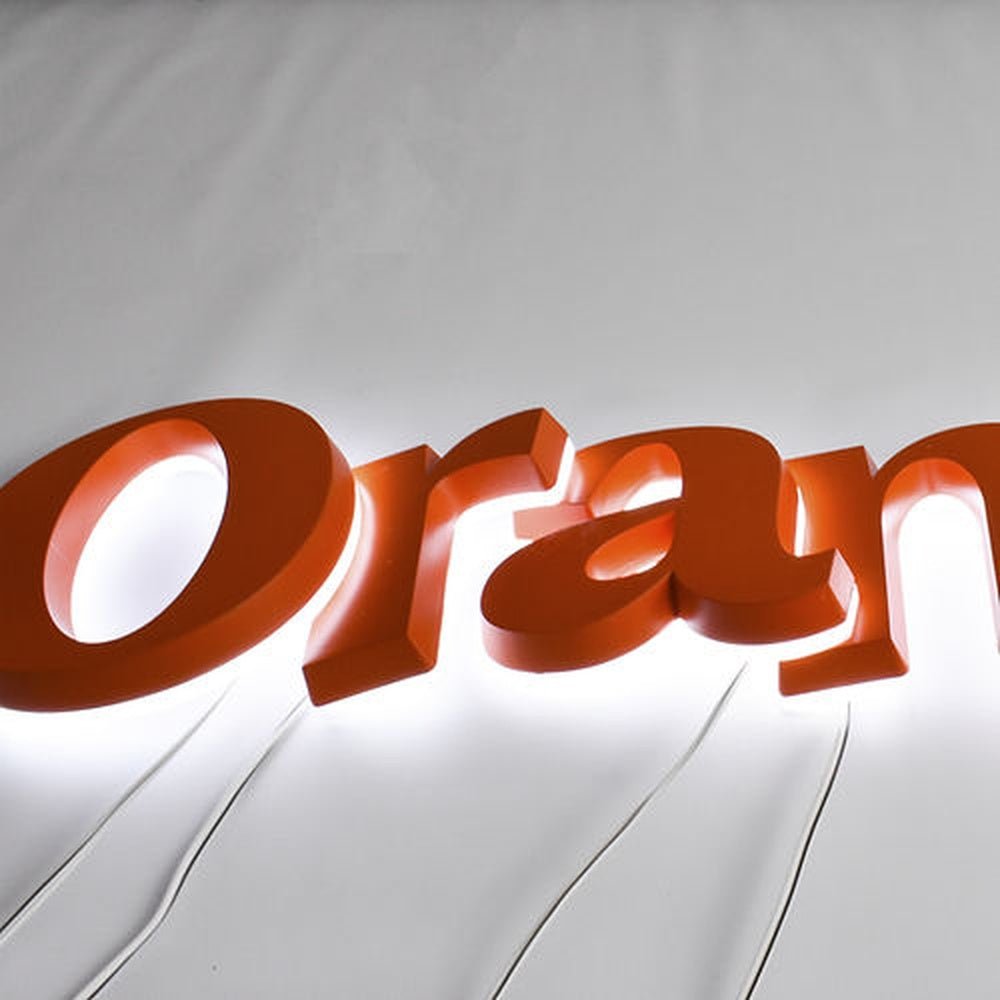 Orange 3D Backlit Channel Letters Led Light Sign - Shineneon