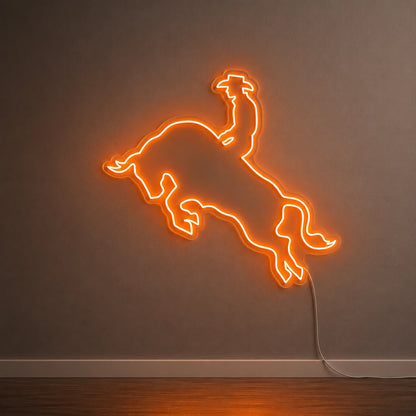 Orange Bull Rider Neon Sign LED Neon Sign main product image