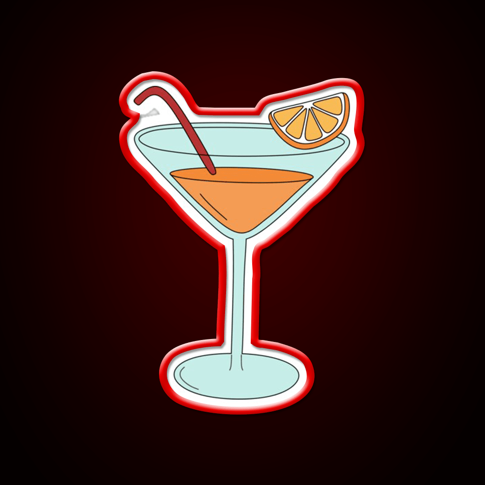 Orange Cocktail Bar Decor Led Neon Sign Rgb Color - Shineneon