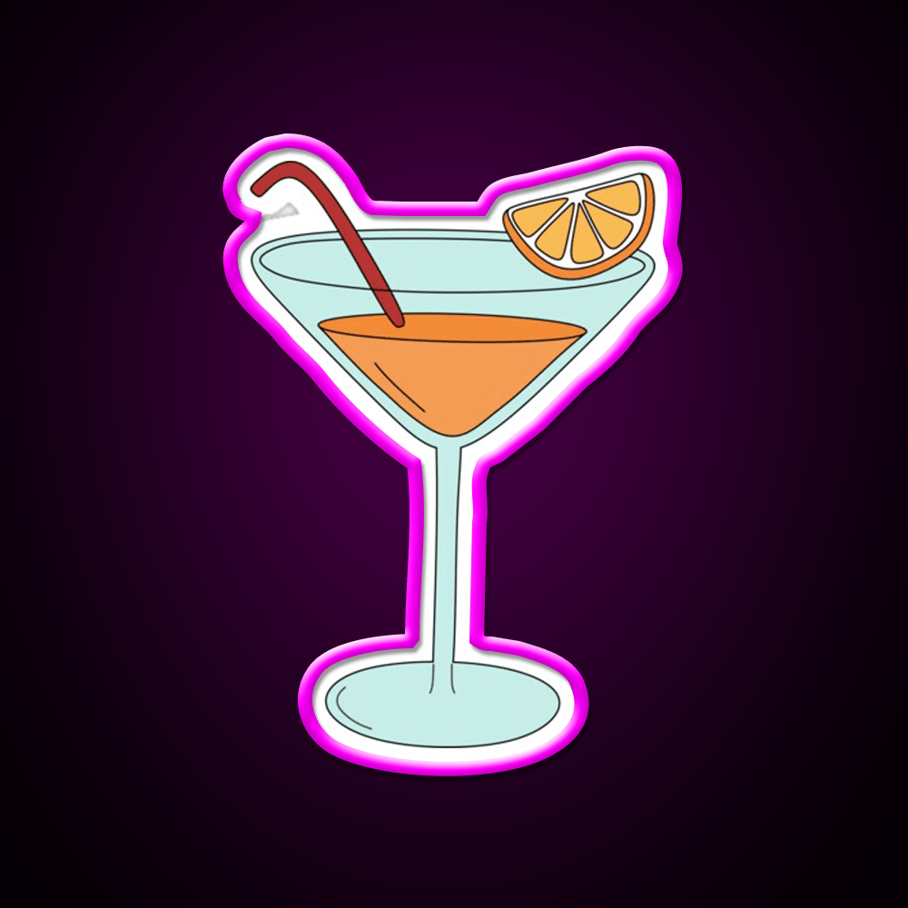 Orange Cocktail Bar Decor Led Neon Sign Rgb Color - Shineneon