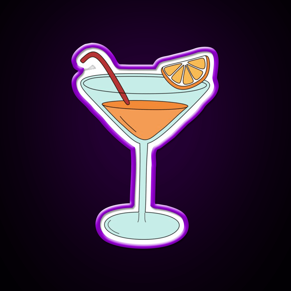 Orange Cocktail Bar Decor Led Neon Sign Rgb Color - Shineneon