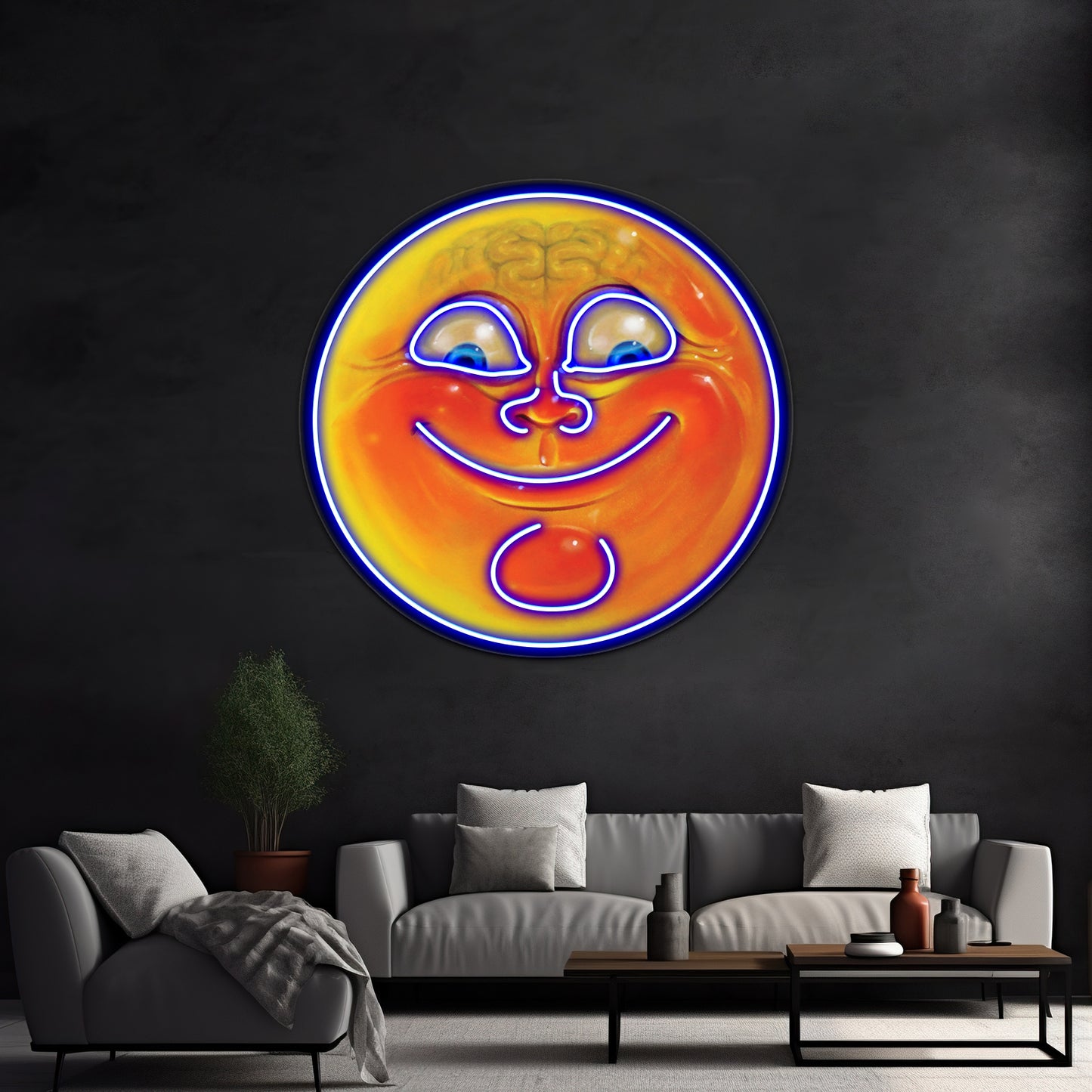 Orange Jelly Head Artwork Business Led Sign