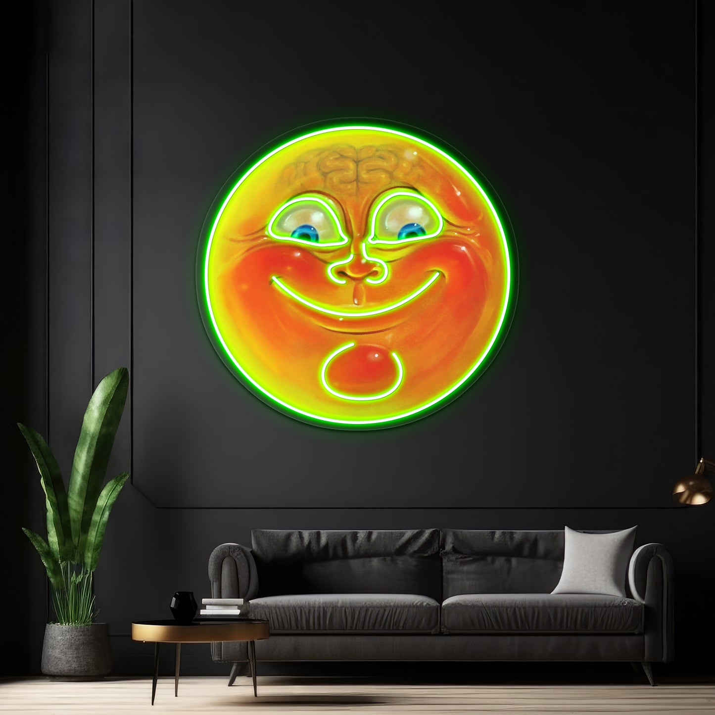 Orange Jelly Head Artwork Business Led Sign