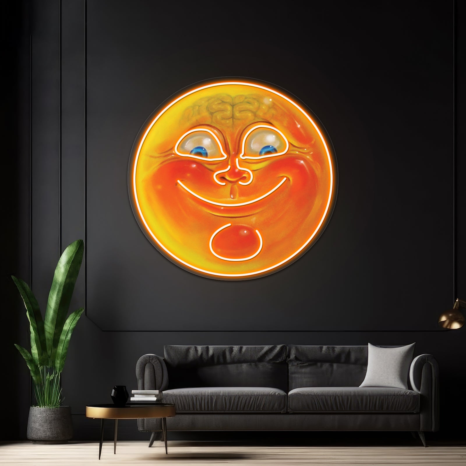Orange Jelly Head Artwork Business Led Sign | Shineneon