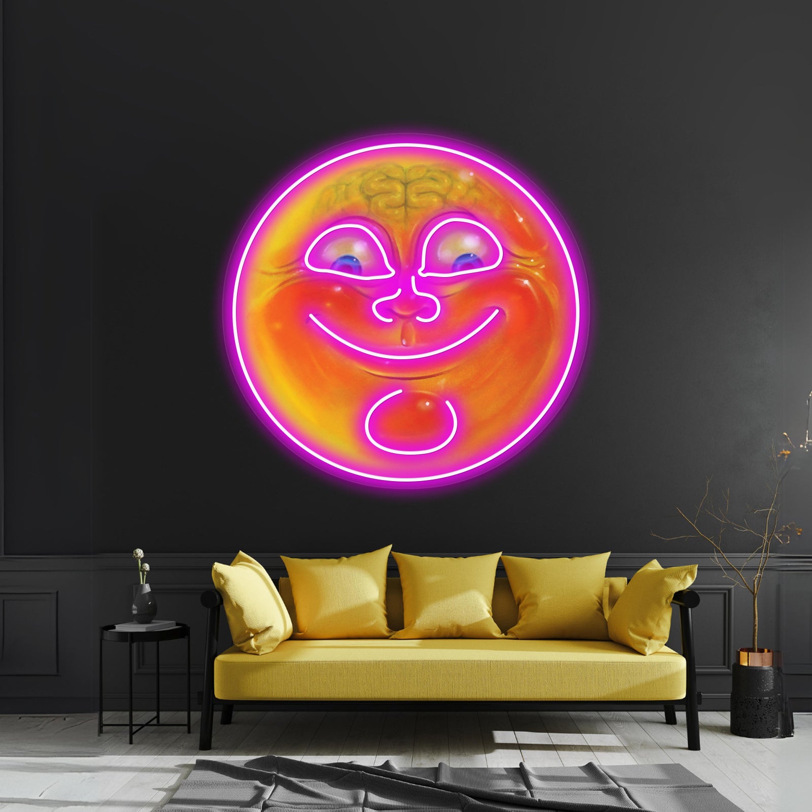 Orange Jelly Head Artwork Business Led Sign | Shineneon
