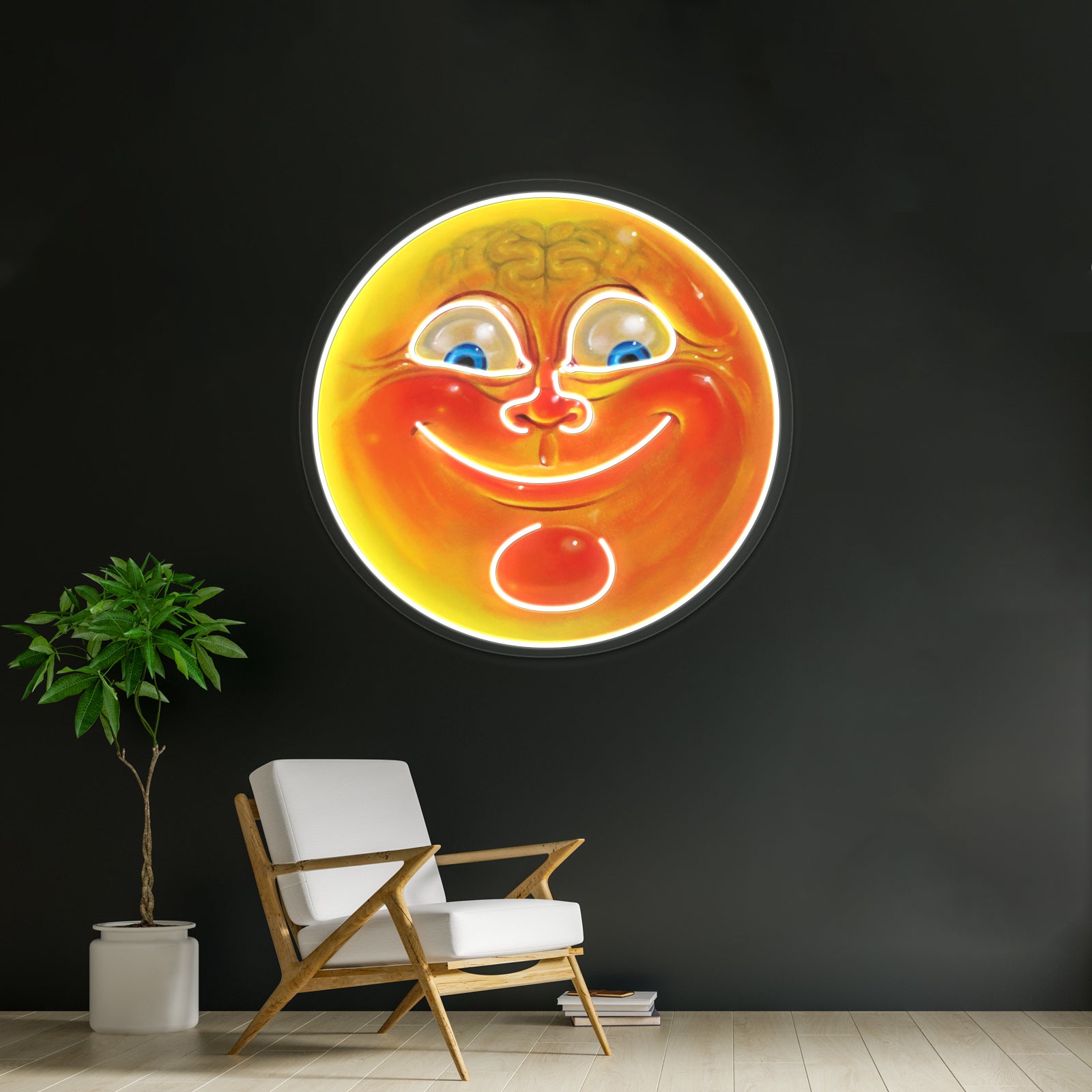 Orange Jelly Head Artwork Business Led Sign | Shineneon