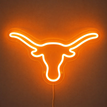 Orange Longhorn Outline Neon Sign LED Neon Sign main product image