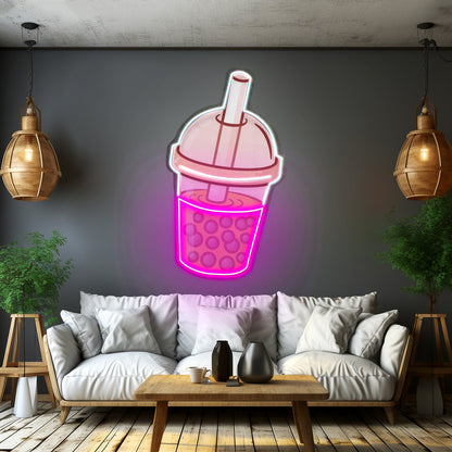 Orange Milktea Neon Acrylic Artwork - Shineneon