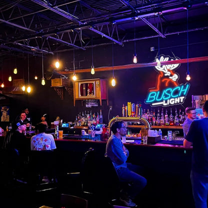 Orange Moose Busch Light Bar Led Neon Sign Rustic Bar | Shineneon