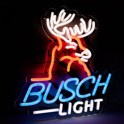 Orange Moose Busch Light Bar Led Neon Sign Rustic Bar | Shineneon