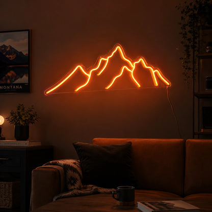 Orange Mountain Ridge Neon Sign LED Neon Sign real lifestyle scene