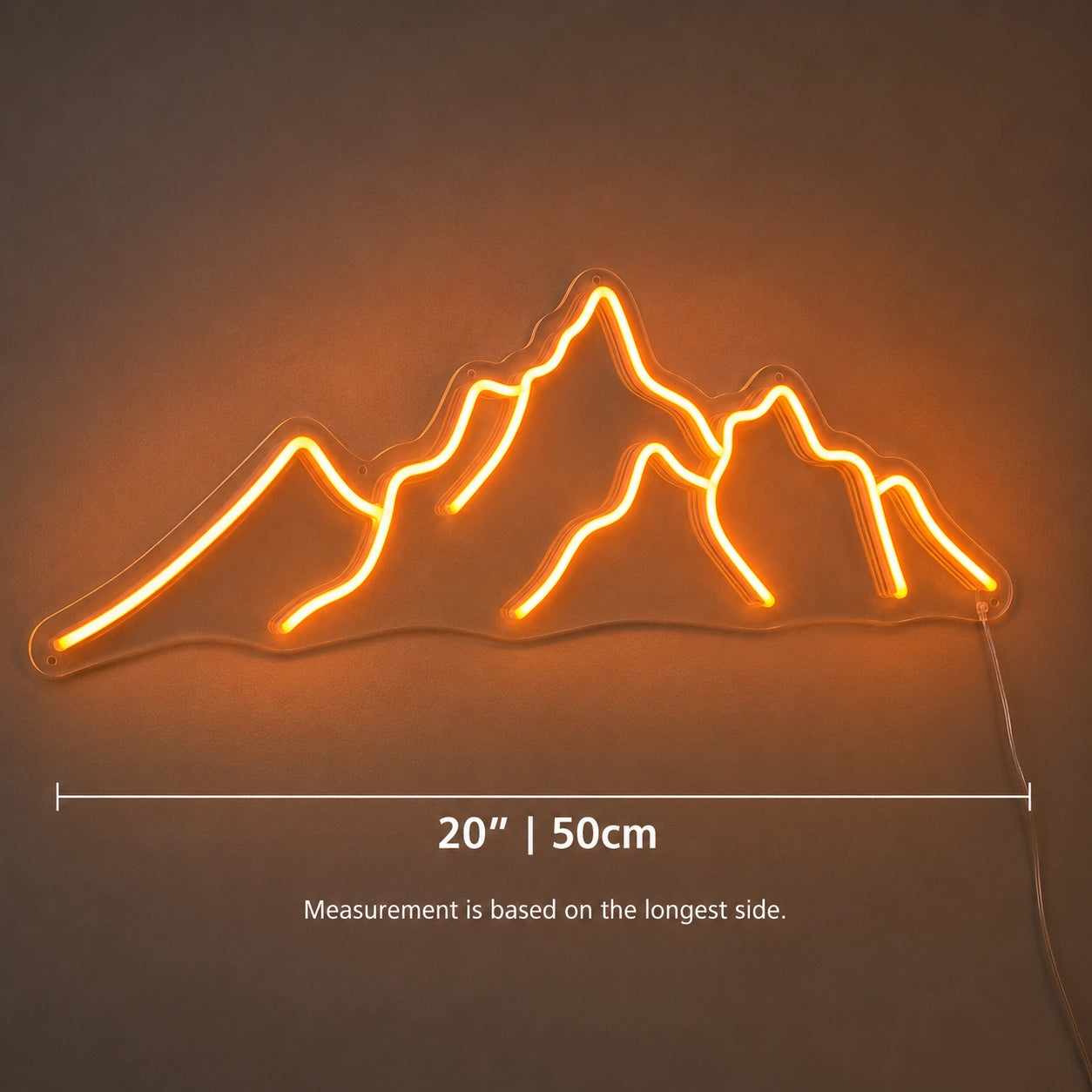 Orange Mountain Ridge Neon Sign LED Neon Sign size image